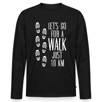 Randonnée Randonnée Randonnée Randonnée Randonnée - T-shirt manches longues Premium bio Homme - noir - Devant - Nico (187cm)