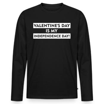 Single Alone Lonely - Männer Premium Bio Langarmshirt - Schwarz - Vorne - Nico (187cm)