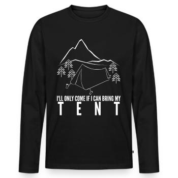 Tent Camping Tents Outdoor - Men's Premium Organic Long Sleeve Shirt - black - Front - Nico (187cm)