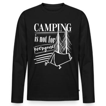 Camping Tents Hike Hiking Tent Outdoor - Männer Premium Bio Langarmshirt - Schwarz - Vorne - Nico (187cm)