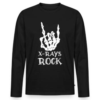 X -ray Radiography Radiology - Männer Premium Bio Langarmshirt - Schwarz - Vorne - Nico (187cm)
