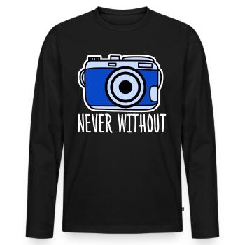 Photography Photographer Photograph - Men's Premium Organic Long Sleeve Shirt - black - Front - Nico (187cm)