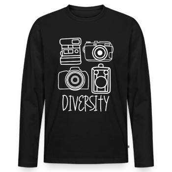 Camera Photographer Photograph Photography - Men's Premium Organic Long Sleeve Shirt - black - Front - Nico (187cm)