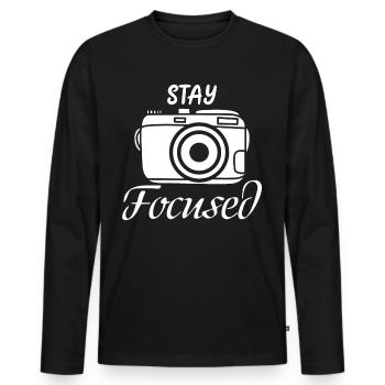Photography Photo Camera Photographer - Men's Premium Organic Long Sleeve Shirt - black - Front - Nico (187cm)