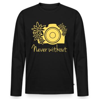Photographer Photograph Photography - Men's Premium Organic Long Sleeve Shirt - black - Front - Nico (187cm)