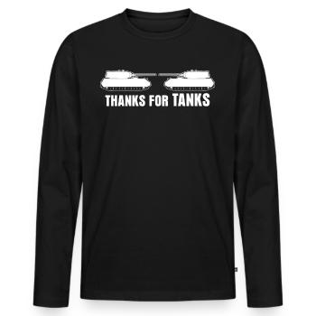 MBT Battle Tanks - Men's Premium Organic Long Sleeve Shirt - black - Front - Nico (187cm)