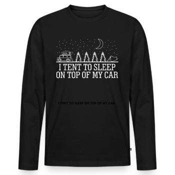 Tente de toit camping-car tout-terrain - T-shirt manches longues Premium bio Homme - noir - Devant - Nico (187cm)