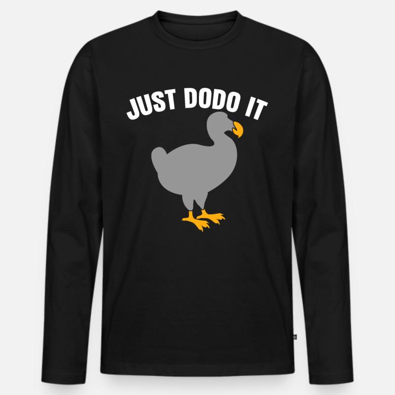 Do it Dodo - Männer Premium Bio Langarmshirt - Schwarz