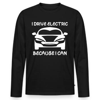 Electric Car E-Car Electric Vehicle - Men's Premium Organic Long Sleeve Shirt - black - Front - Nico (187cm)