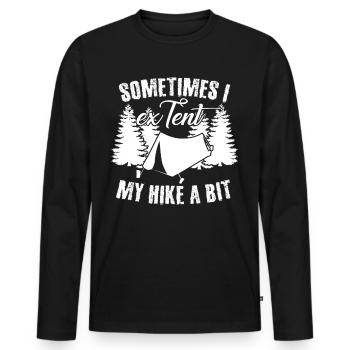 Tent Camping Tents Outdoor - Männer Premium Bio Langarmshirt - Schwarz - Vorne - Nico (187cm)