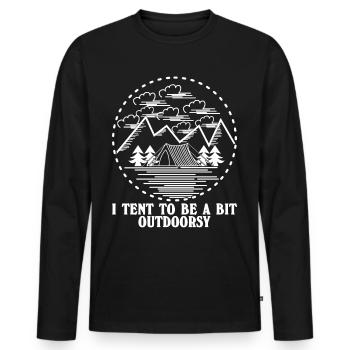 Tents Outdoor Tent Camping - Männer Premium Bio Langarmshirt - Schwarz - Vorne - Nico (187cm)