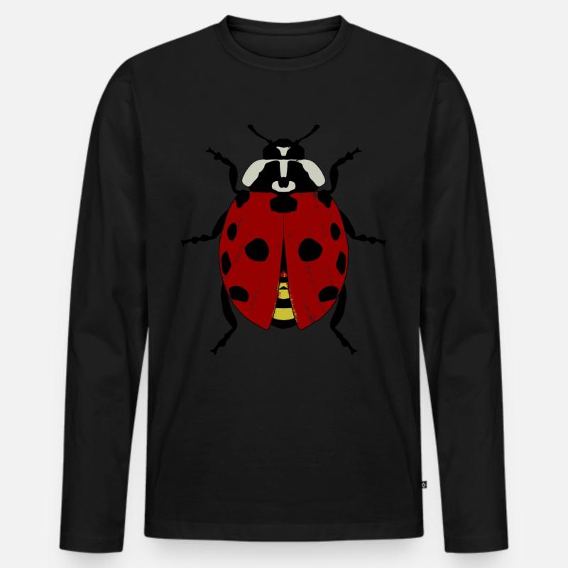 Ladybug Ladybugs - Männer Premium Bio Langarmshirt - Schwarz