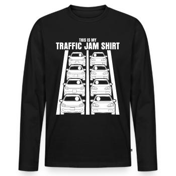 Rush Hour Traffic Cars Driver Commuting - Männer Premium Bio Langarmshirt - Schwarz - Vorne - Nico (187cm)