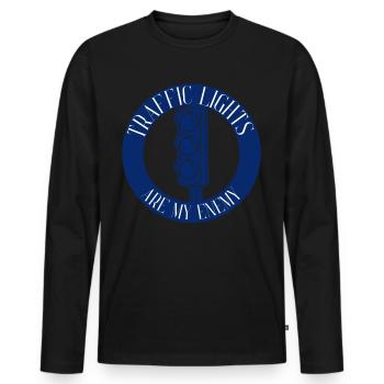 Traffic Lights Cars Commuting Rush Hour - Männer Premium Bio Langarmshirt - Schwarz - Vorne - Nico (187cm)