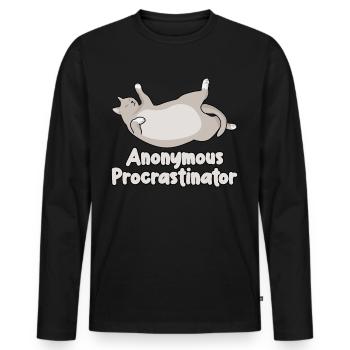 Cat Procrastinators Procrastinating Cats - Männer Premium Bio Langarmshirt - Schwarz - Vorne - Nico (187cm)