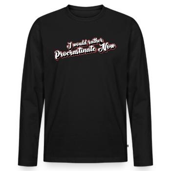 Procrastinating Student Procrastinators - Männer Premium Bio Langarmshirt - Schwarz - Vorne - Nico (187cm)