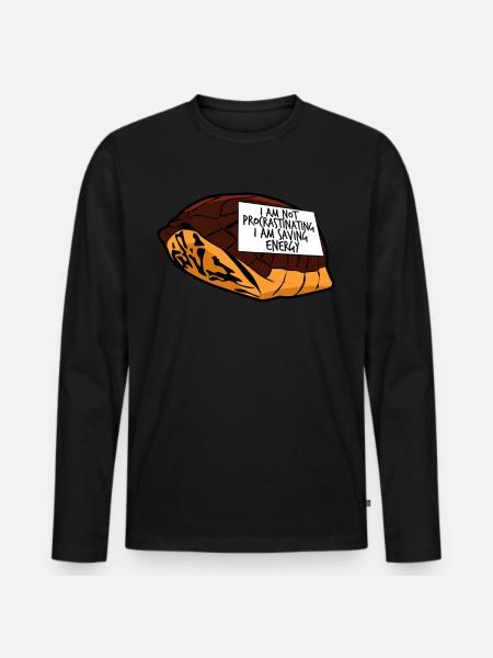 Procrastinating Turtle Procrastinators - Men's Premium Organic Long Sleeve Shirt - black