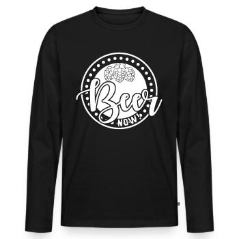 Bière de houblon Brassage de bière artisanale Malt - T-shirt manches longues Premium bio Homme - noir - Devant - Nico (187cm)