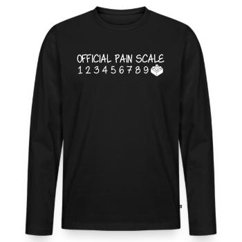 Building Block Pain Building Brick - Men's Premium Organic Long Sleeve Shirt - black - Front - Nico (187cm)