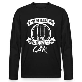 Mécanique de moteur à combustion Mécanicien automobile - T-shirt manches longues Premium bio Homme - noir - Devant - Nico (187cm)