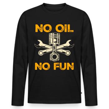 Piston Engine Car Mechanic Combustion - Männer Premium Bio Langarmshirt - Schwarz - Vorne - Nico (187cm)