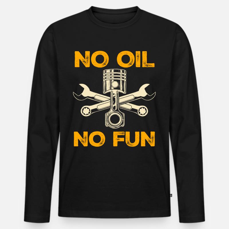 Piston Engine Car Mechanic Combustion - Männer Premium Bio Langarmshirt - Schwarz