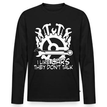 Mécanicien Moteur Voiture à Combustion Guy - T-shirt manches longues Premium bio Homme - noir - Devant - Nico (187cm)