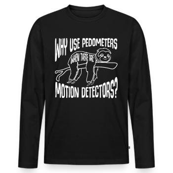 Lazy Sloth Sloths Slow Tired Sleeping - Männer Premium Bio Langarmshirt - Schwarz - Vorne - Nico (187cm)