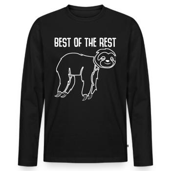 Sloth Sloths Tired Sleeping Lazy Slow - Männer Premium Bio Langarmshirt - Schwarz - Vorne - Nico (187cm)