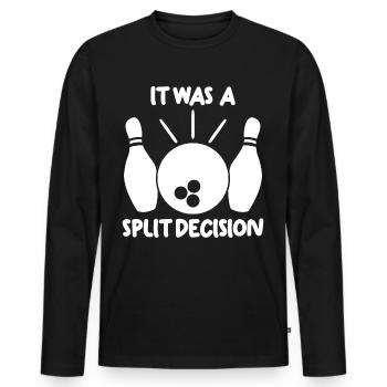 Bowling Split Bowling Ball Bowler - Männer Premium Bio Langarmshirt - Schwarz - Vorne - Nico (187cm)