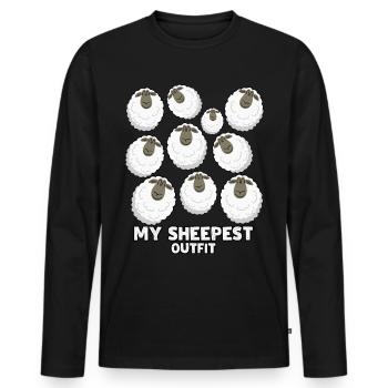Berger bon marché éleveur de moutons - T-shirt manches longues Premium bio Homme - noir - Devant - Nico (187cm)