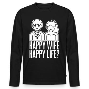 Bride Groom Best Man Wedding Groomsmen - Männer Premium Bio Langarmshirt - Schwarz - Vorne - Nico (187cm)
