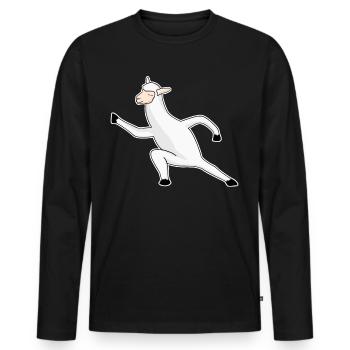 Qigong Qi Gong Karate Thai Chi Chigong - Männer Premium Bio Langarmshirt - Schwarz - Vorne - Nico (187cm)