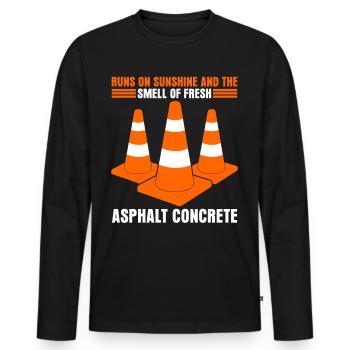 Road Attendant Road Keeper Roadbuilder - Men's Premium Organic Long Sleeve Shirt - black - Front - Nico (187cm)