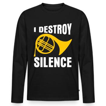 Cor d’harmonie d’orchestre - T-shirt manches longues Premium bio Homme - noir - Devant - Nico (187cm)