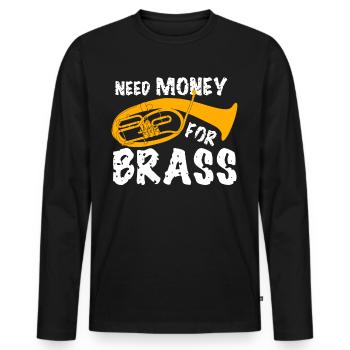 Orchestre de baryton ténorhorn - T-shirt manches longues Premium bio Homme - noir - Devant - Nico (187cm)