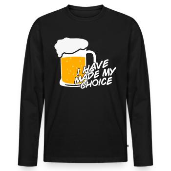 Beer Home Brewery Brewing - Männer Premium Bio Langarmshirt - Schwarz - Vorne - Nico (187cm)