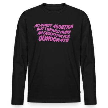 Republican Conservative Patriotism - Men's Premium Organic Long Sleeve Shirt - black - Front - Nico (187cm)