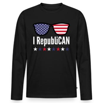 Conservative Republicans Republican - Men's Premium Organic Long Sleeve Shirt - black - Front - Nico (187cm)
