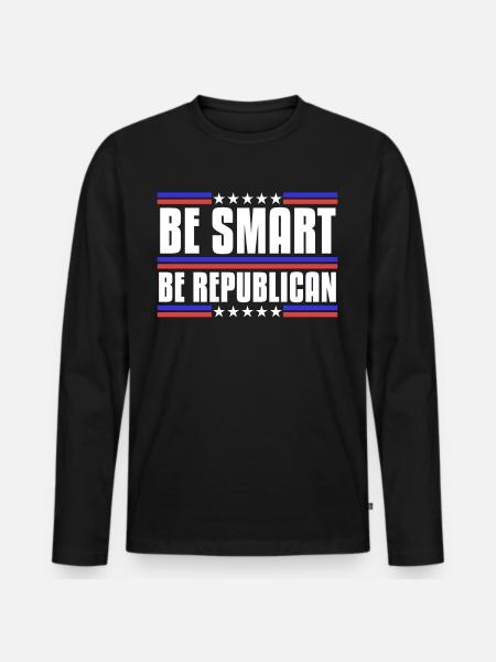 Republicans Conservative Republican Vote - Men's Premium Organic Long Sleeve Shirt - black
