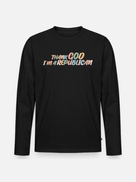 Conservative Republican Republicans Vote - Men's Premium Organic Long Sleeve Shirt - black
