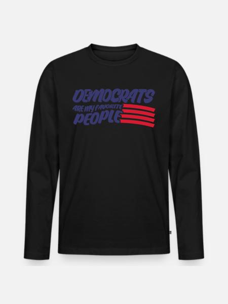Democrat Democratic Elections Democracy - Men's Premium Organic Long Sleeve Shirt - black