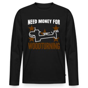 Wood Turner Lathe Woodturning Workshop - Männer Premium Bio Langarmshirt - Schwarz - Vorne - Nico (187cm)