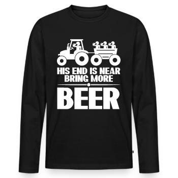 Best Man Groomsmen Bride Beer Groom - Männer Premium Bio Langarmshirt - Schwarz - Vorne - Nico (187cm)