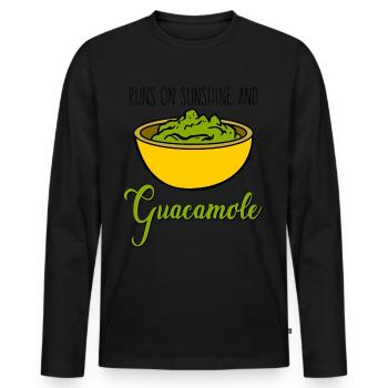 Avocado Guacamole Bowl Tortilla Chips - Männer Premium Bio Langarmshirt - Schwarz - Vorne - Nico (187cm)
