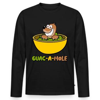 Avocado Tortilla Chips Guacamole Mexico - Männer Premium Bio Langarmshirt - Schwarz - Vorne - Nico (187cm)