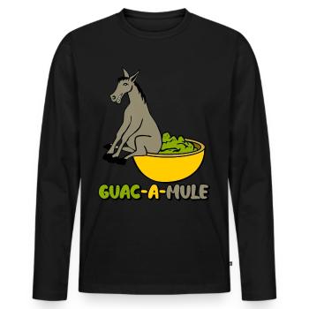 Mule Guacamole Tortilla Chips Avocado - Männer Premium Bio Langarmshirt - Schwarz - Vorne - Nico (187cm)
