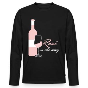 Red Wine Glasses Vino Rosé - Männer Premium Bio Langarmshirt - Schwarz - Vorne - Nico (187cm)