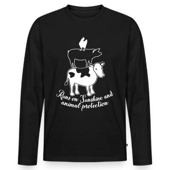 Rescue animals Animal Protection - Men's Premium Organic Long Sleeve Shirt - black - Front - Nico (187cm)