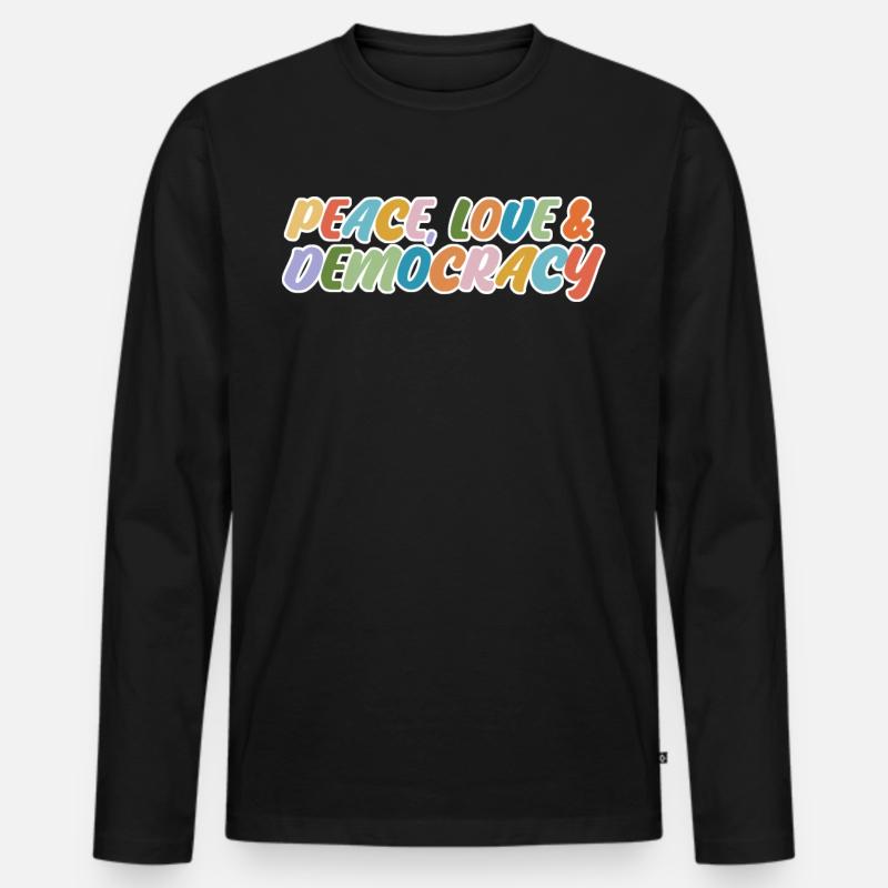 Democratic Elections Democracy - Männer Premium Bio Langarmshirt - Schwarz